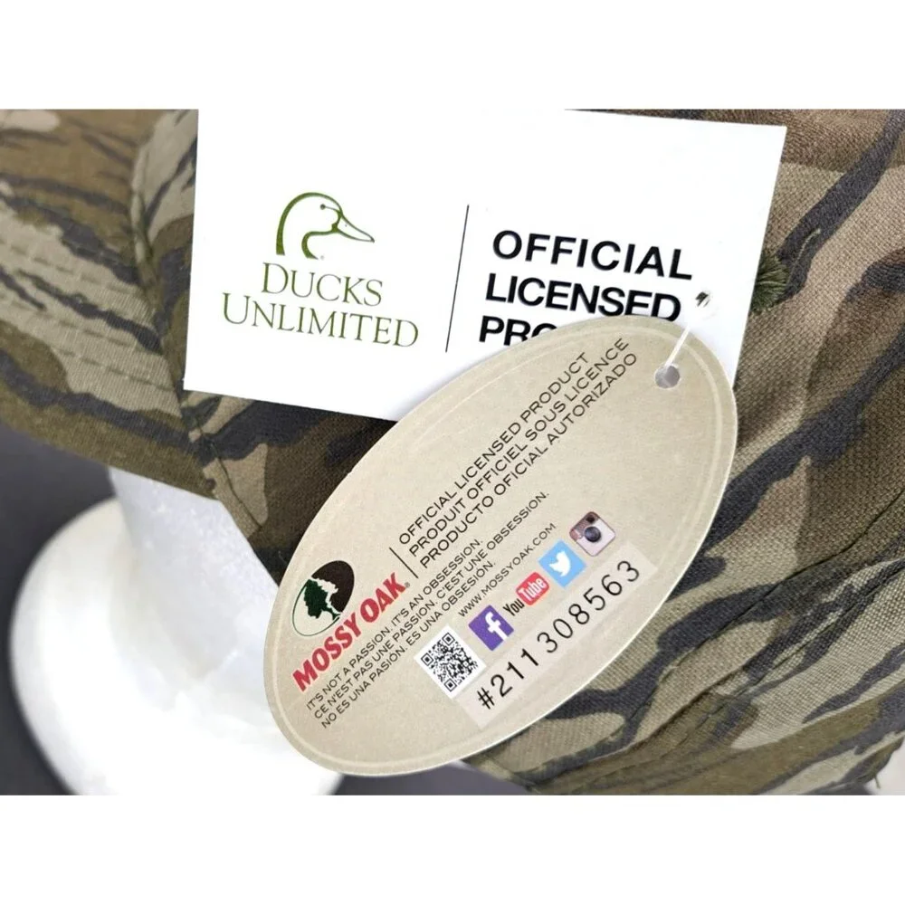 Ducks Unlimited Baseball Hat Mossy Oak Camo Bottomland Strapback Adjustable New - Picture 6 of 9